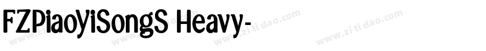 FZPiaoYiSongS Heavy字体转换
